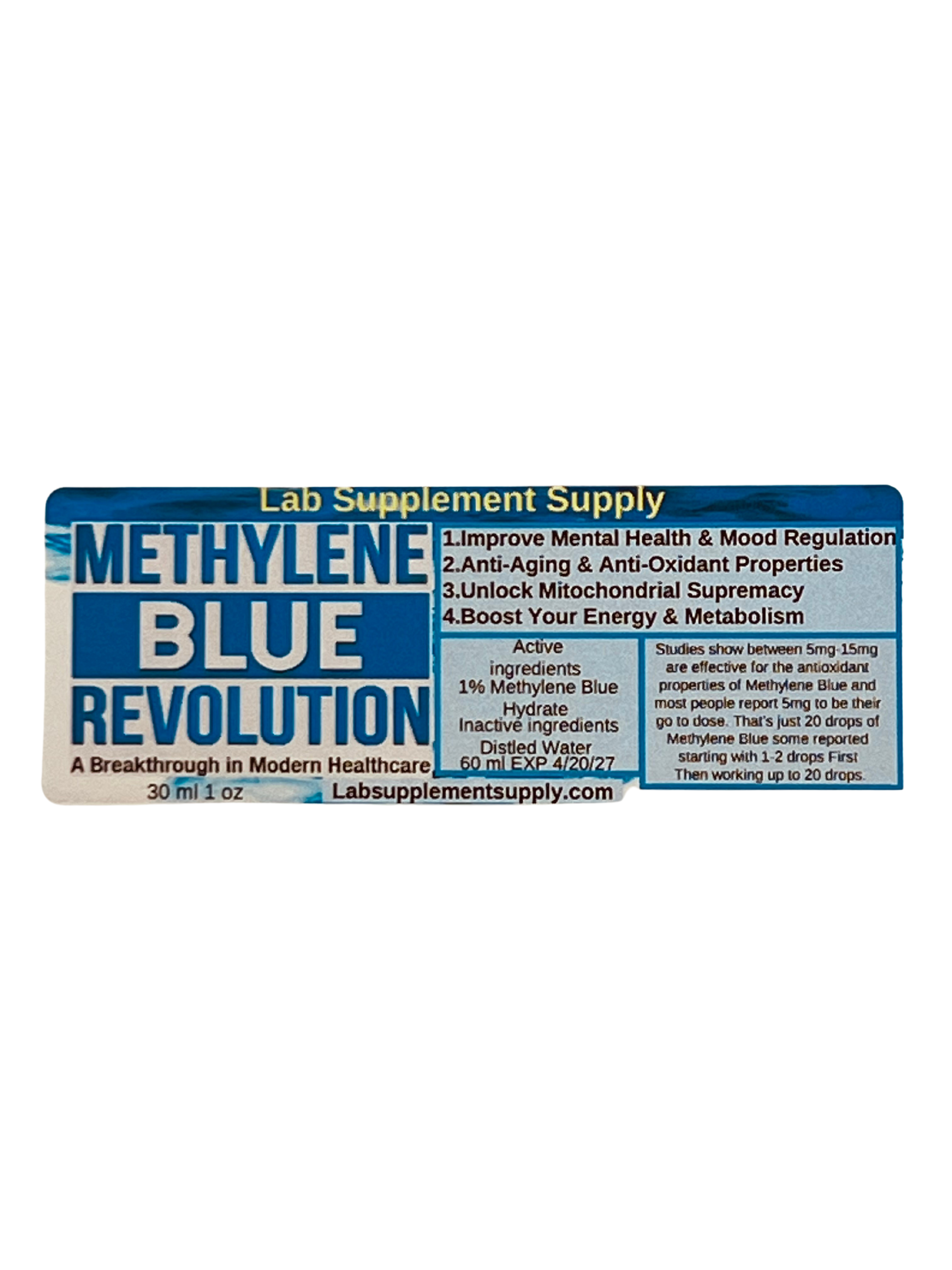 Methylene Blue 30ml bottle - Image 3
